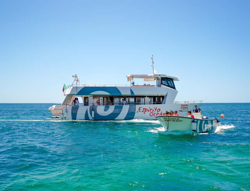 Albufeira: Sightseeing Cruise with Beach BBQ and Open Bar - Leaving Albufeira Marina for the Algarve coast