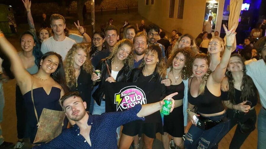 Alicante: Guided Pub Crawl with Shots and Beer - The UV Blacklight Club Finale