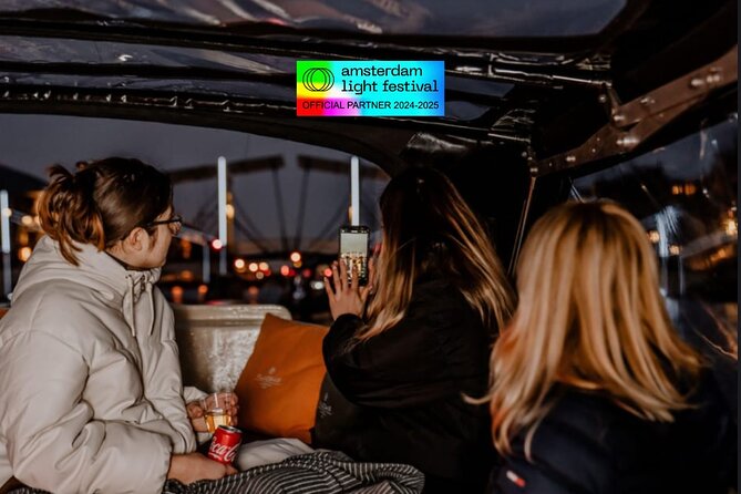 Amsterdam Light Festival: Cruise Unlimited Drinks & Bite option - The Light Festival route and its canal views