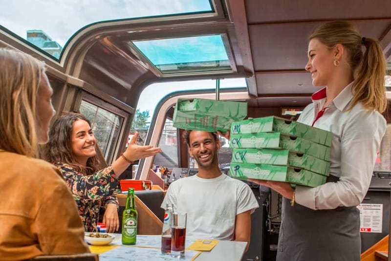 Amsterdam: Original Pizza Dinner Cruise + Unlimited Drinks - Pizza, drinks, and the first part of the cruise