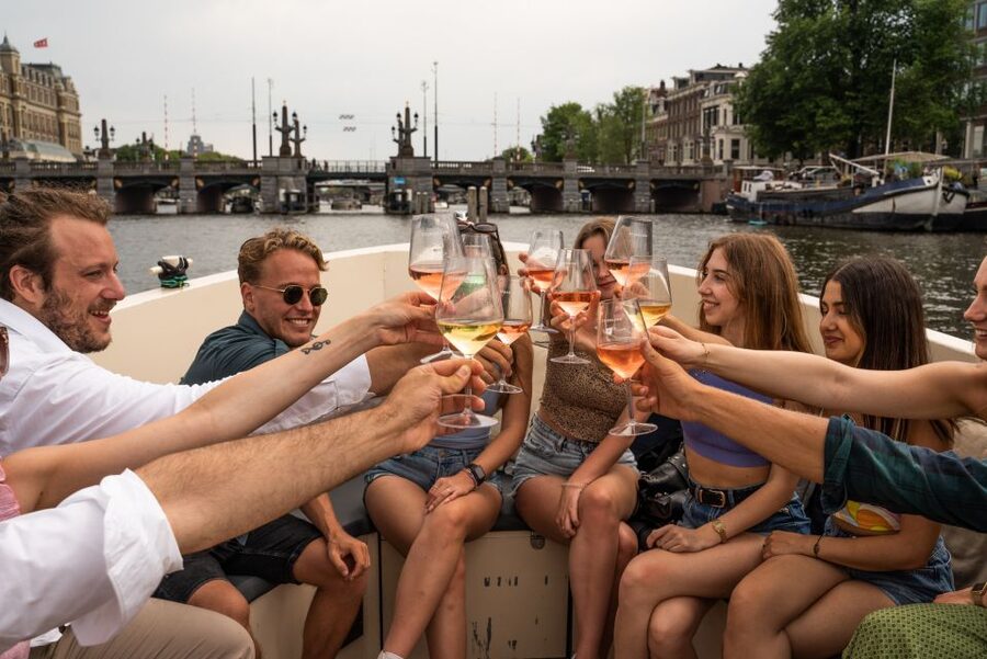 Amsterdam: Private Canal Booze Cruise with Unlimited Drinks - The Seven Bridges viewpoint