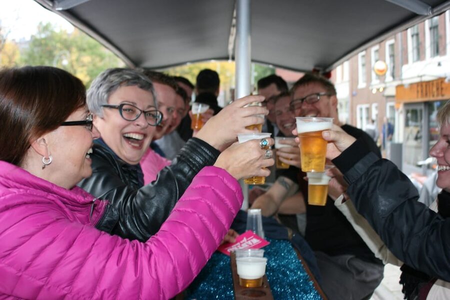 Amsterdam: Shared Party Bike Tour with Beer - How Much Pedaling Is Involved?