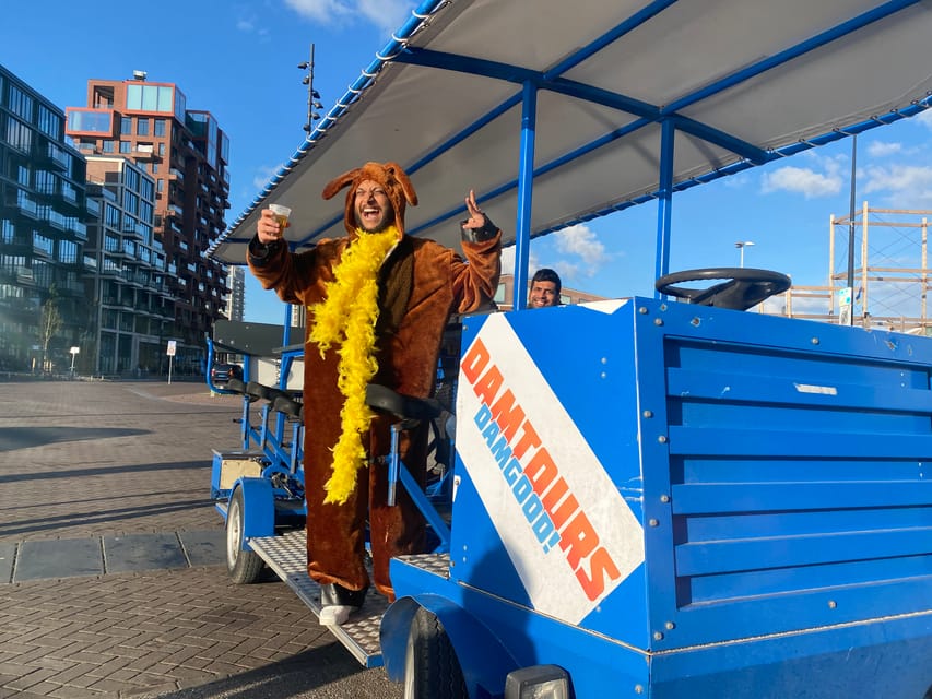 Amsterdam: Shared Party Bike Tour with Beer - Who Will Enjoy This Most?
