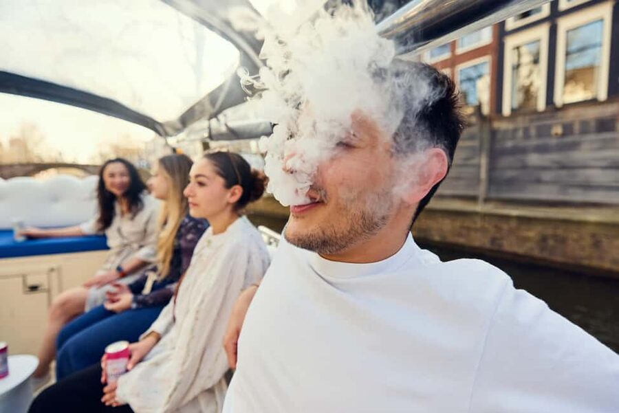 Amsterdam: Smoke & Cruise on covered Cannabis Boat With Bar - The Cloud Boat in five useful points