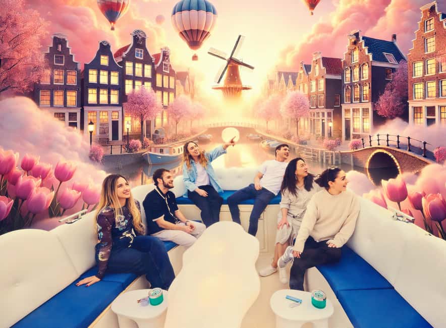 Amsterdam: Smoke & Cruise on covered Cannabis Boat With Bar - Starting near the Red Light District