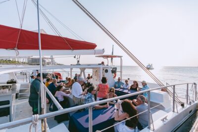 Aruba Sunset Sail Dinner Cruise with Open Bar by Catamaran