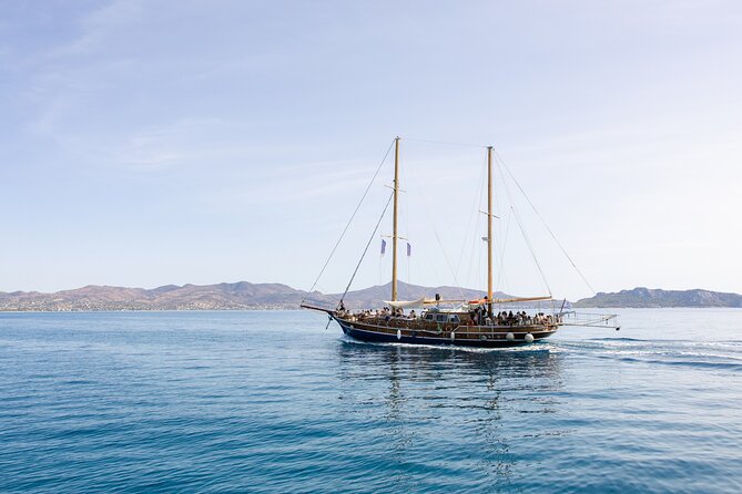 Athens Sunset Dinner Cruise – Swim Stop, Dinner & Open Bar - Dinner served while the boat is anchored