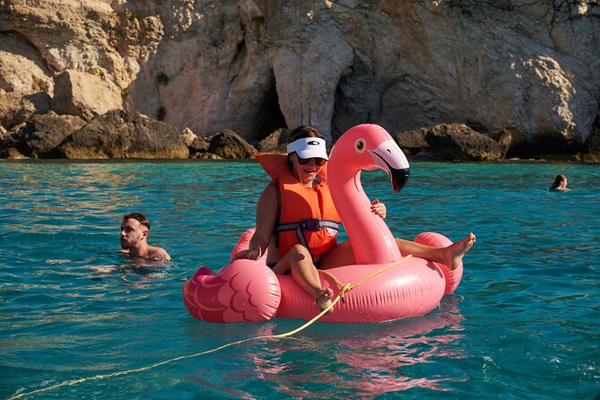 Ayia Napa: Blue Lagoon & Cavo Greco Cruise with Lunch & Open Bar - Water toys add value for families and mixed groups