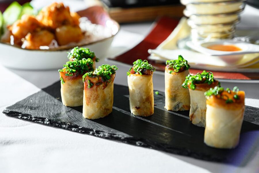 Bangkok: Red Sky Rooftop & Bar 56th Floor - Food: International Flavors, But Manage Expectations
