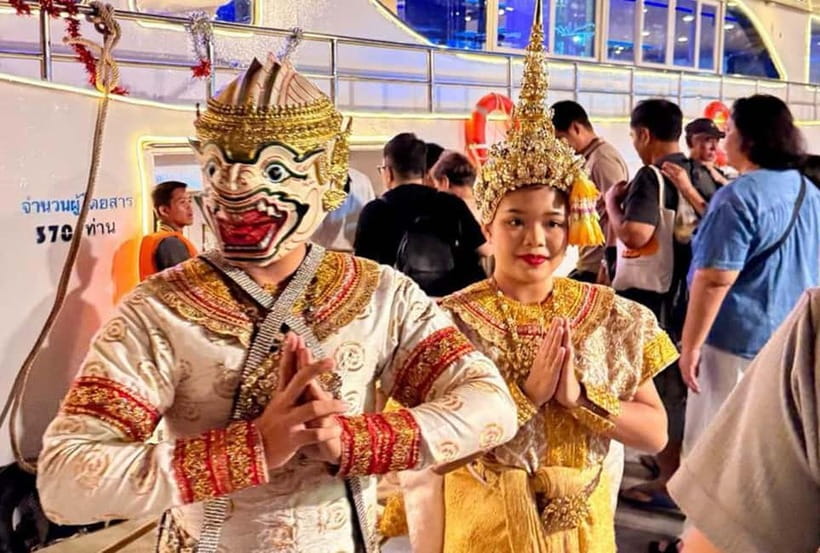Bangkok: White Orchid Chao Phraya Dinner Cruise free Beer - ICONSIAM and the modern riverfront