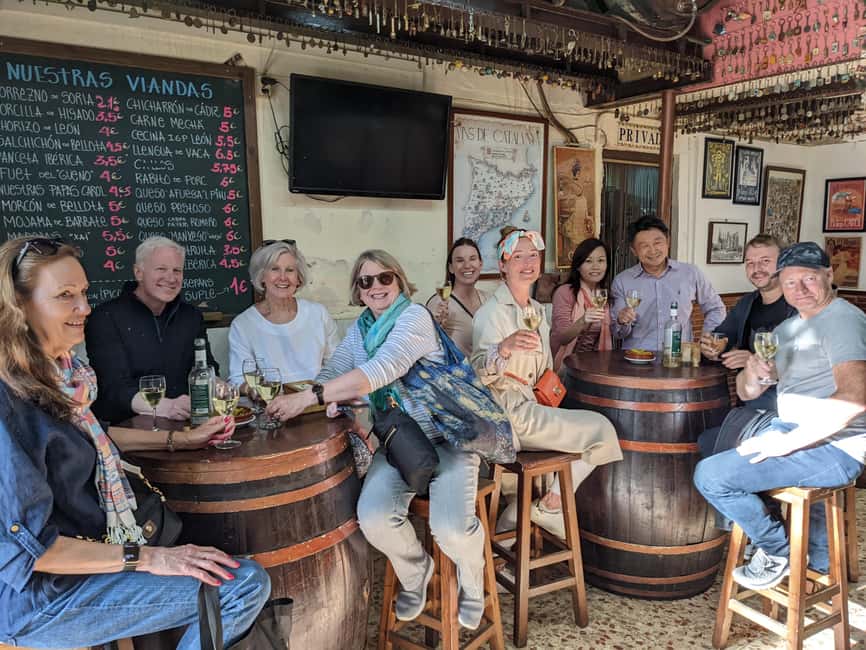 Barcelona: Hidden Bars and Authentic Tapas Journey - Stops two and three: tapas, wine, and a slower meal
