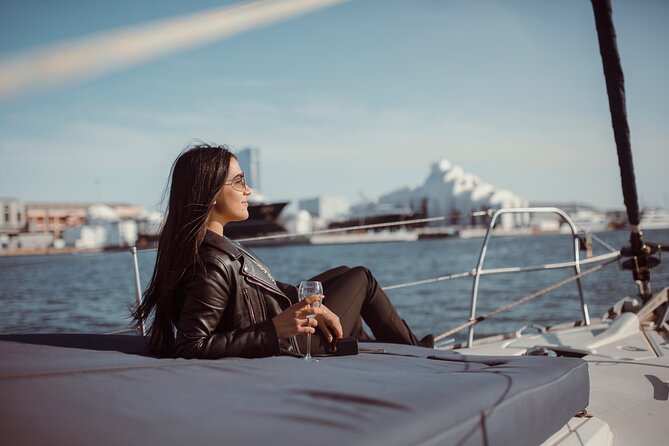 Barcelona Sunset Cruise with Open Bar of Cava and Snacks - Group size, boat position, and the sunset view