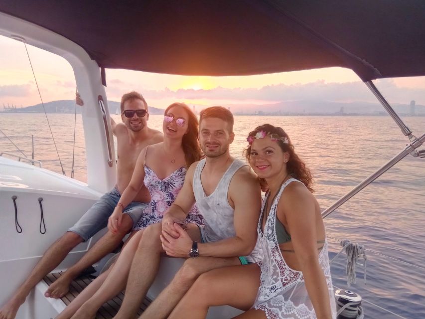 Barcelona: Sunset Sailing Tour with Open Bar & Snacks - Leaving Port Olímpic with Barcelona in view