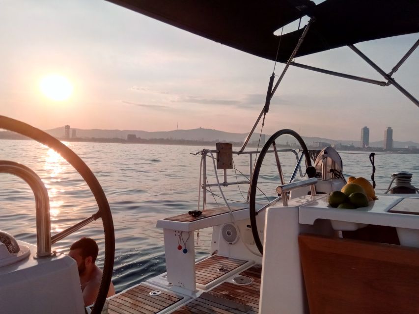 Barcelona: Sunset Sailing Tour with Open Bar & Snacks - Drinks, snacks, and the small-boat atmosphere