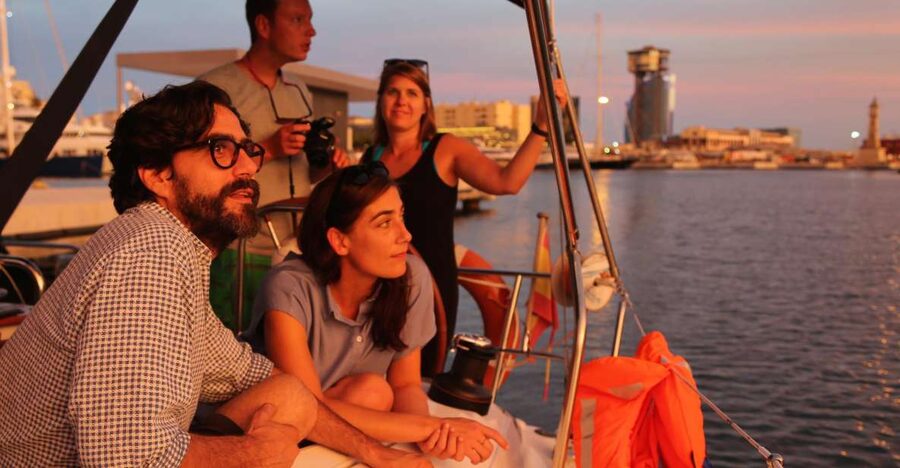 Barcelona: Unique Sunset Sailing Tour with Tapas & Open Bar - Tapas, snacks, and what counts as dinner