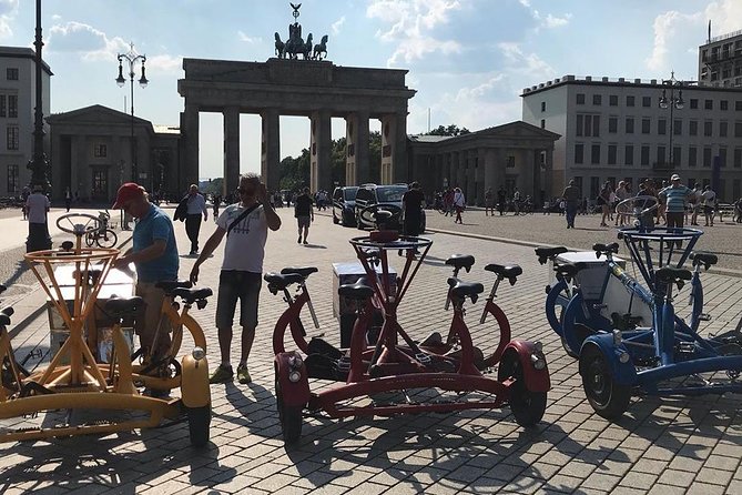 Beer Bike & Party Bike Highlights Berlin City Tour including pick-up - Nazi history at the Topography of Terror