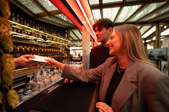 Belgian Beer World Experience: Guided Beer Tasting + Rooftop Beer - Choosing your drink at Beerlab Rooftop