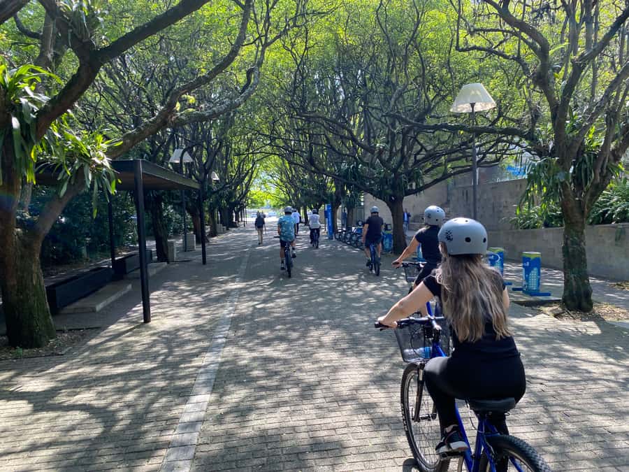 Bike Tour Medellin with Snacks and Local Beer - Parque de las Luces after dark history