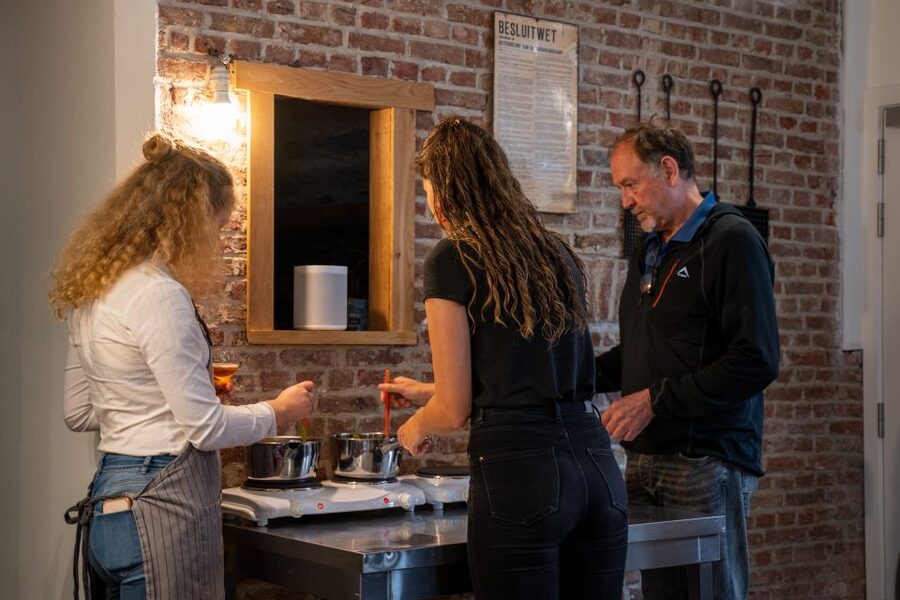 Bruges: Belgian Waffle-Making Workshop with Beer Tasting - Toppings turn cooking into dessert