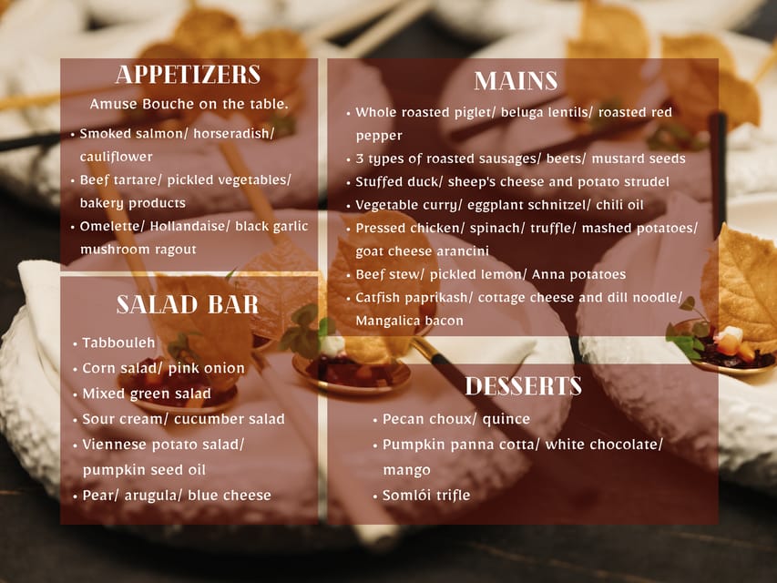 Budapest: Dinner Cruise with Live Music & Unlimited Drinks - Dinner in the show kitchen