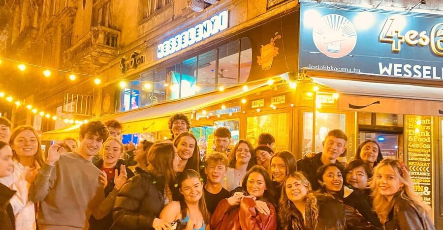 Budapest: Guided Bar Crawl with 1 Hour Open Bar and Shots - The first ruin bar and the opening shot