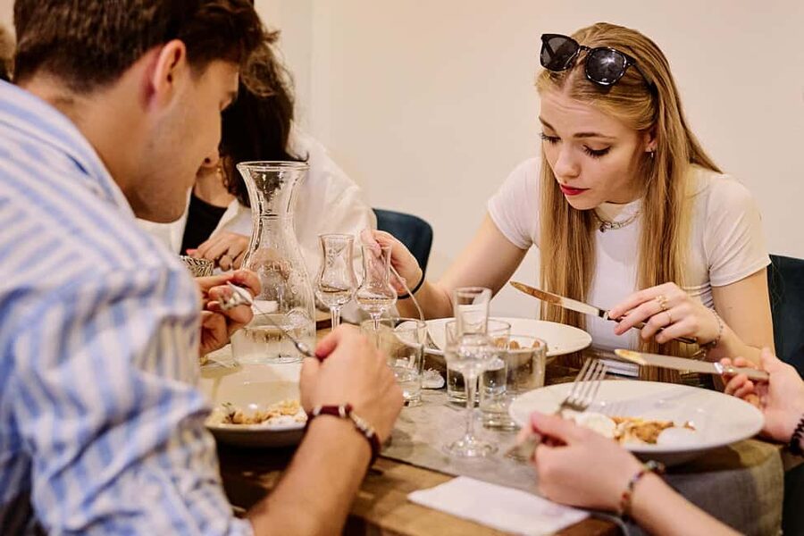 Budapest Guided Food Walking Tour with Drinks Included - First tastes: soup and Budapest-style lángos