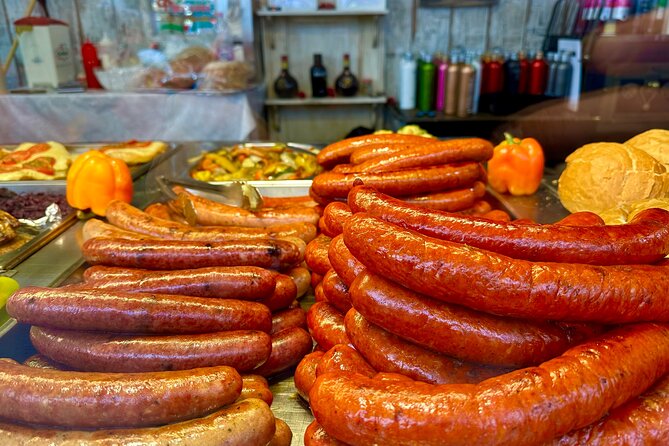 Budapest Street Food Tour with Local Snacks, Dessert and Beer - Sausage brings a savory Hungarian stop