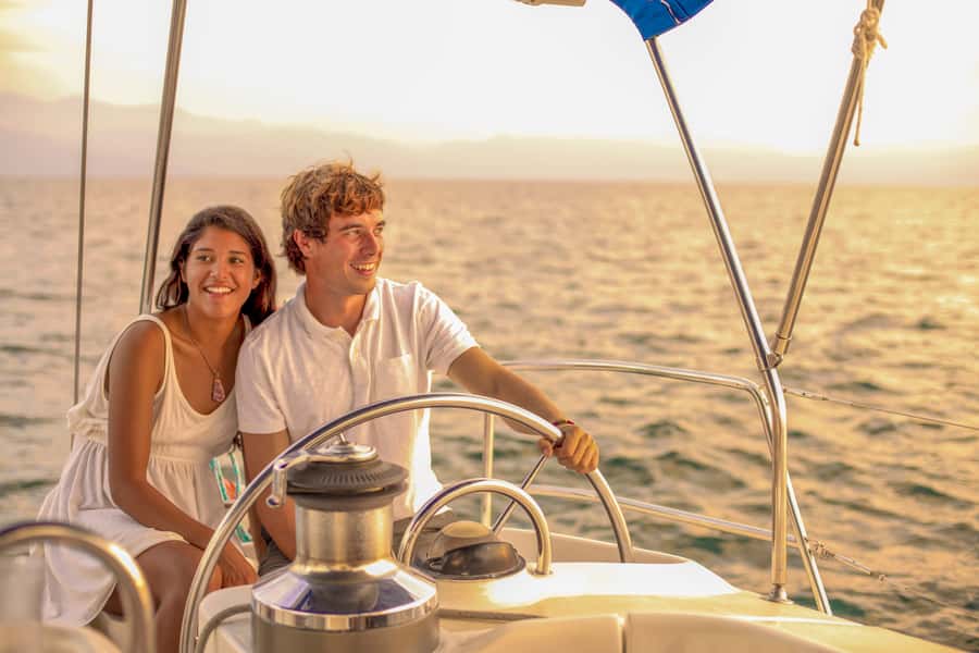 Cabo Luxury Sunset Sailing Adventure with Open Bar - The open bar and appetizers on deck