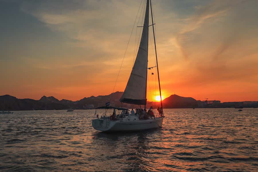 Cabo Luxury Sunset Sailing Adventure with Open Bar - Watching the Pacific meet the Sea of Cortez