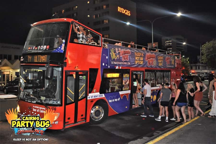 Cairns: Ultimate Party Bus with drinks included - Four or five venues in five hours
