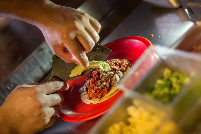Cancun Taco Tour, Local Beer and Night Market with Transportation - Starting with quesabirria at Los Mero’s de Jalisco