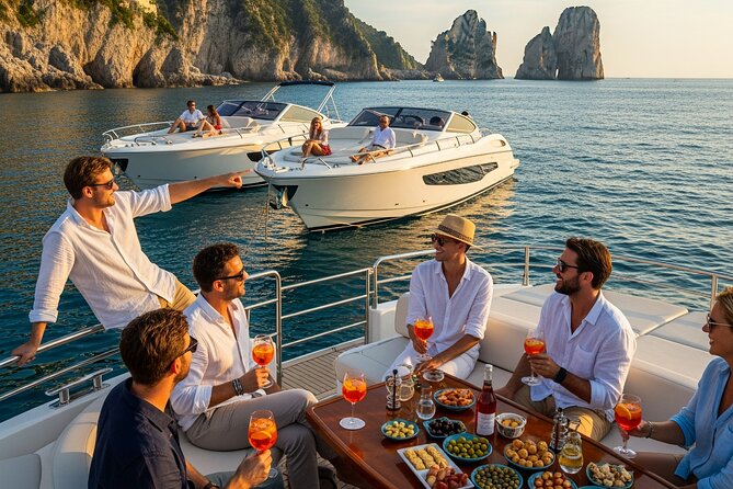 Capri in a Day: Boat Tour + City Visit + Free Bar + Brunch - The Faraglioni are the photo stop you expect