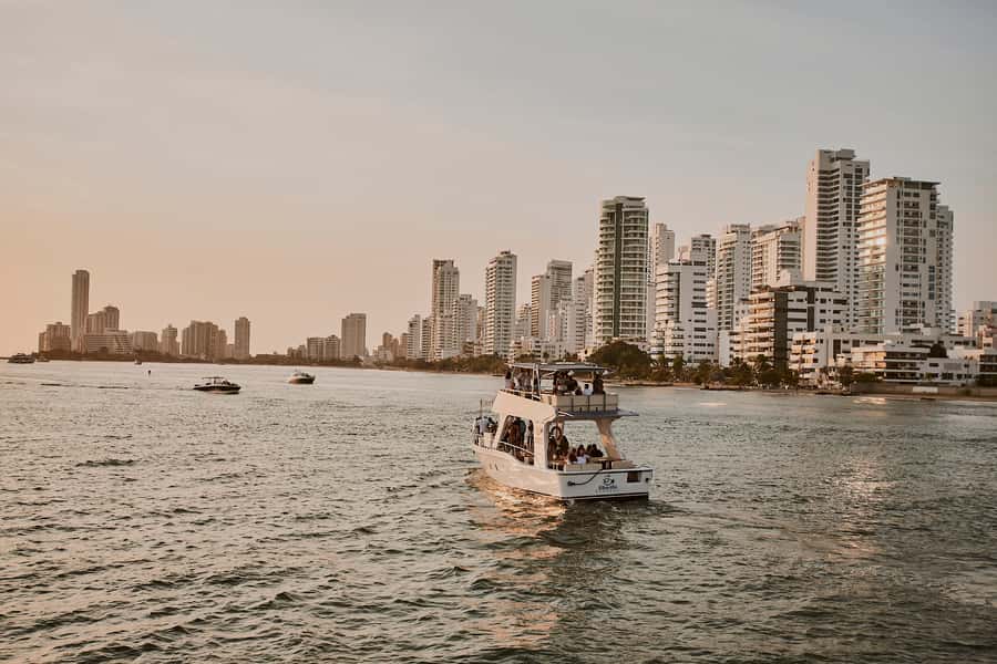 Cartagena: Sunset Cruise with Open Bar - Rum punch, music, and the changing mood on board