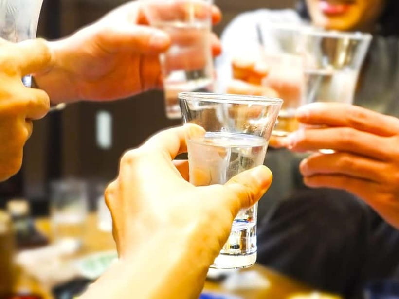 Casual Japanese sake tasting and snack experience, Kabukicho - Starting near Shinjuku Station and Kabukicho Central Road
