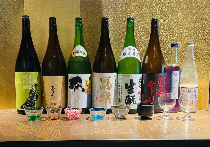 Casual Japanese sake tasting and snack experience, Kabukicho - How the snacks change the tasting