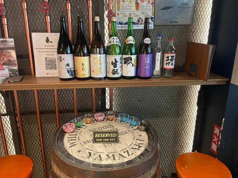Casual Japanese sake tasting and snack experience, Kabukicho - Eight drinks, with sake as the main lesson