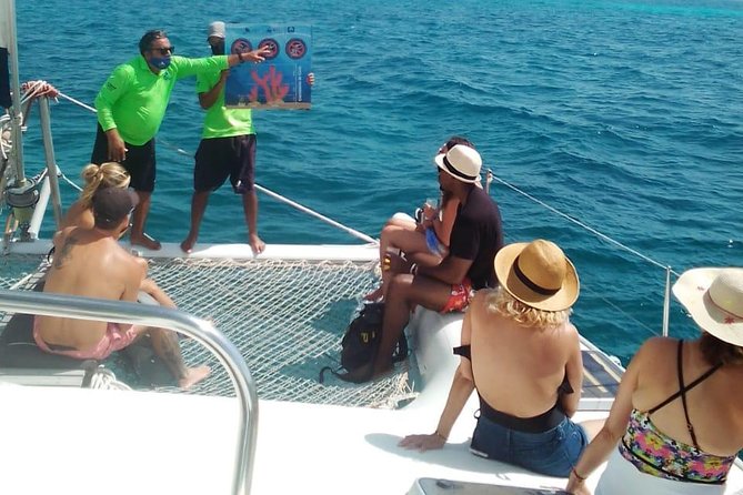 Catamaran to Isla Mujeres, Open bar, buffet, Beach Club Included - Snorkeling at the reef