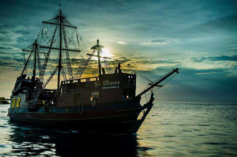 Cozumel: Pirate Ship Cruise with Open Bar, Dinner, and Show - Meeting the pirates at the ferry pier