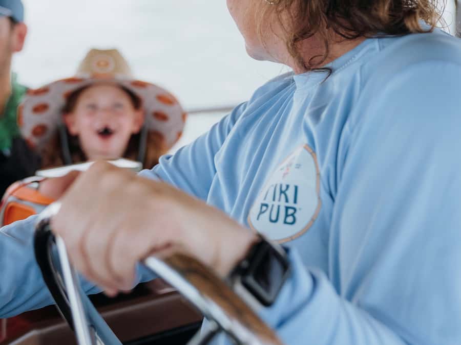 Destin: Tiki Pub Crab Island Sandbar Cruise with Waterslide - Time To Swim, Slide, and Relax