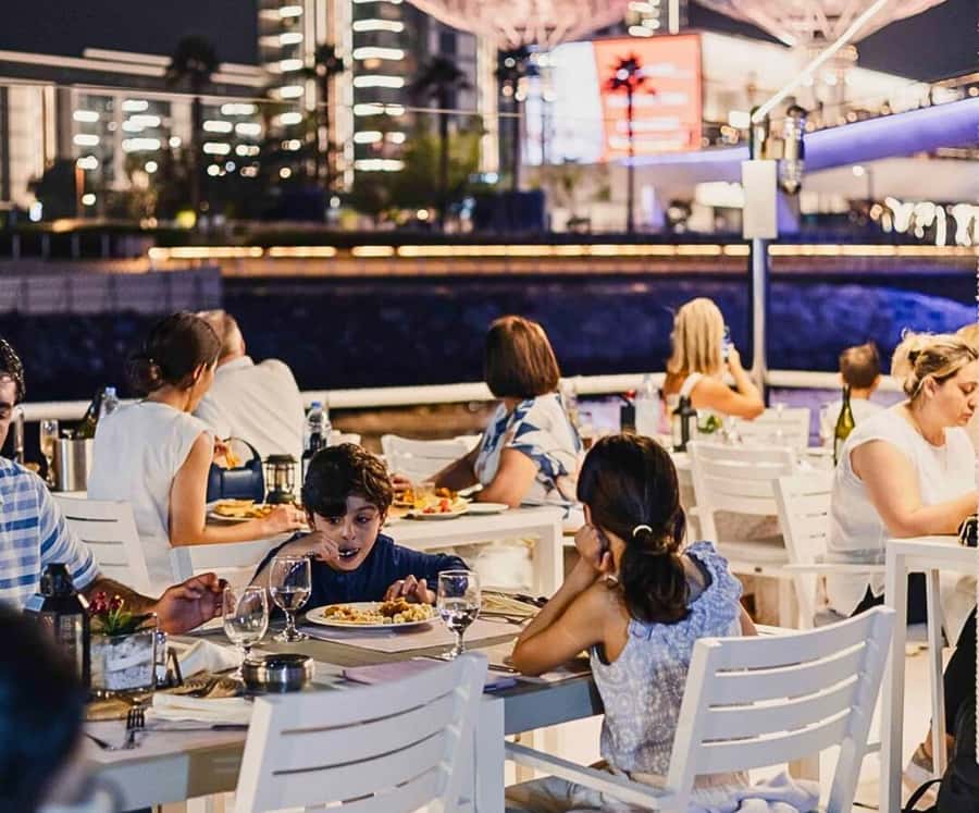Dubai: Marina Premium Dinner Cruise with Unlimited Drinks - The route past JBR and Ain Dubai