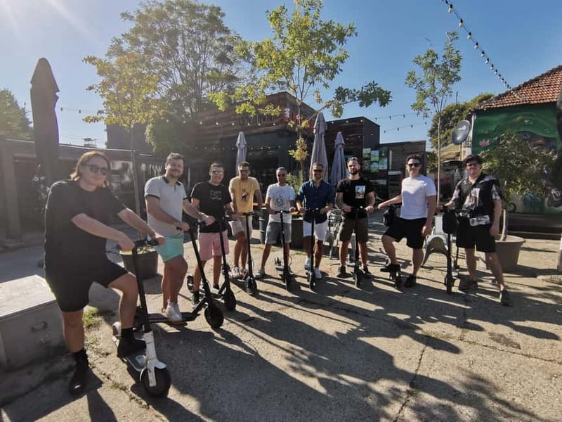 E Scooter Craft Beer and Breweries tour - First brewery: the tour settles into its beer rhythm
