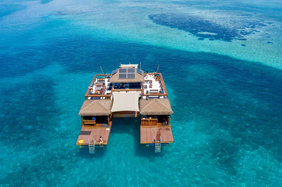 Fiji: Cloud 9 Floating Bar and Pizzeria Day Trip - Leaving Port Denarau for a floating day out
