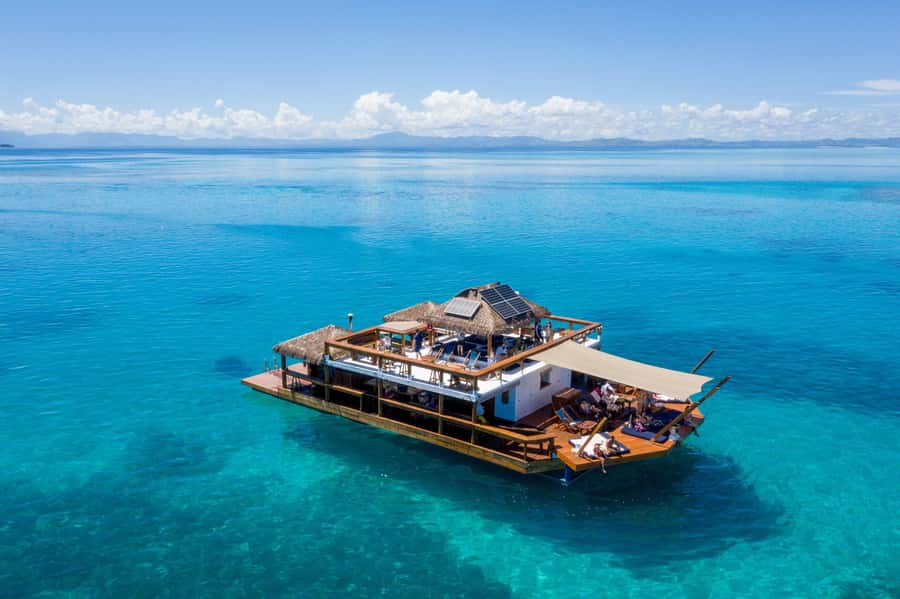 Fiji: Cloud 9 Floating Bar and Pizzeria Day Trip - Swimming, snorkeling, and the high jump