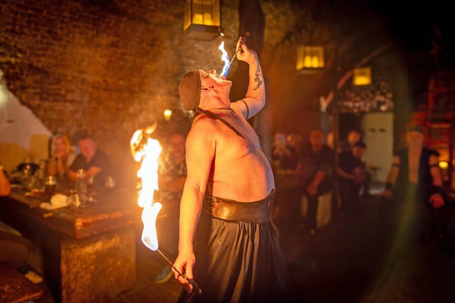 From Prague: Medieval Dinner, Show, Castle and Brewery - Copper kettles, light beer and dark beer