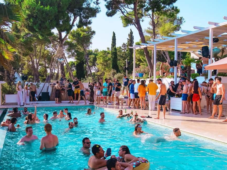 From Split: Brač Island Beach Bar and Pool Party - The 1:00 PM Meeting at Dock Bar