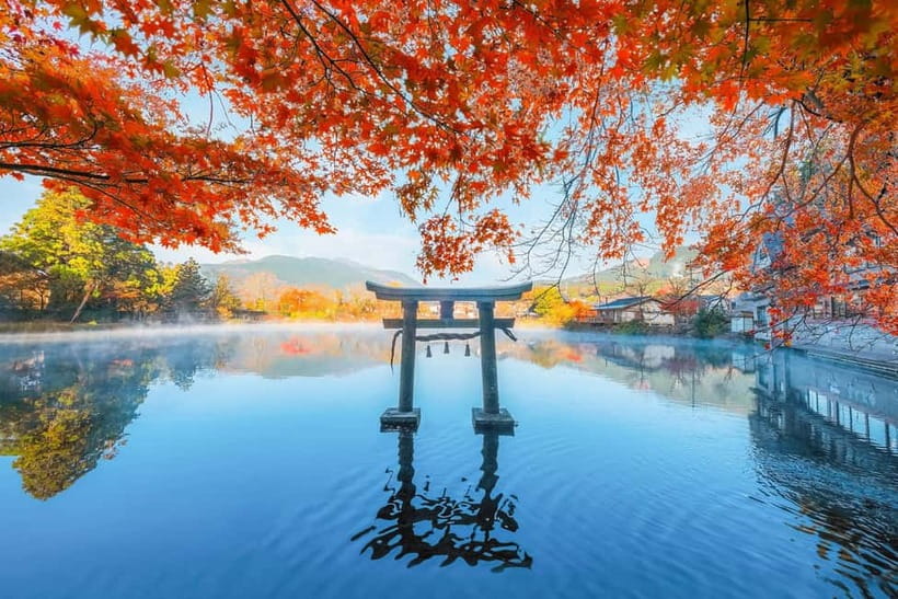 Fukuoka: Yufuin & Beppu Day Tour (Dazaifu / Brewery Options) - Mount Yufu and the road into Yufuin