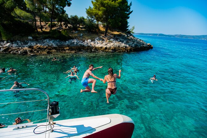 Full-Day Catamaran Cruise to Hvar & Pakleni Islands with Food and free Drinks - Šolta closes the swimming portion