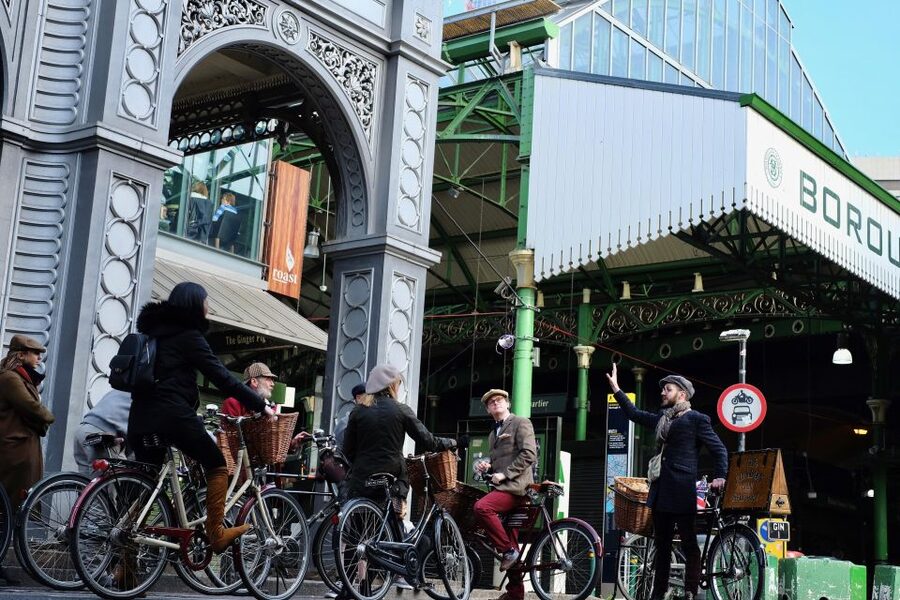 Gin Safari: Boozy London History on Two Wheels - Borough Market brings food into the picture