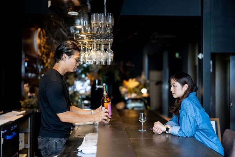 Ginza, Tokyo: Sake Experience with traditional vessels - What the staff add to the tasting