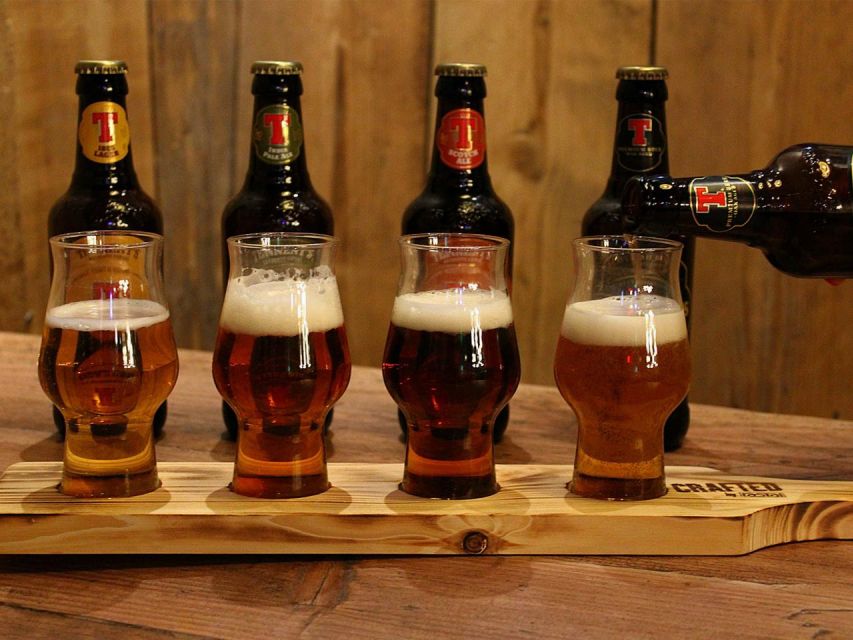Glasgow: Beer Flight with a Haggis Taster in a Glasgow pub - Haggis bon bons with whisky cream sauce